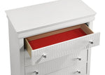 ZUN Blaze Modern Style 5-Drawer Chest Made with Wood in White B009P286633