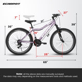 A26208 Ecarpat 26 Inch Bike, 21-Speed V-Brake, Front Suspension, Carbon Steel Frame W2563P180665
