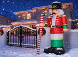 12FT Tall Lighted Christmas Inflatable Decoration, Inflatable Giant Soldier, Funny Blow Up Yard 85375747
