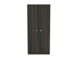 Buxton Rectangle 2-Door Storage Tall Cabinet Carbon Espresso and Black Wengue B06280489