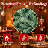 4FT Christmas Tree Artificial Plant with 592 Tips PVC Blue Green Tree Hinged Branches Stable Stand 05137138