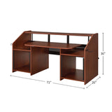 Rectangular Music Desk with 2 Open Compartment, Cherry B016P323370