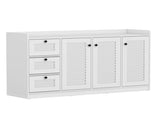 White Buffet Sideboard Cabinet, 3 Drawers & 3 Shutter Door Cabinets, Abundant Storage Space 88598121