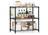 3-Tier Industrial Bookshelf with Anti-Falling Guardrails, 33 LBS Per Shelf Storage Organizer - Black 20988810