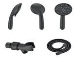 Matt black high pressure multi function with hand held shower faucet 61101347