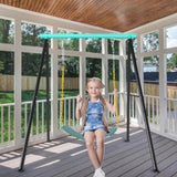 ZUN Porch Swing Frame, Heavy Duty A-Frame Swing Set, Swing Stand Frame for Yoga Hammock Saucer Baby 37138017