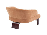 Modern Accent Chair with Round Back & Wooden Legs - Mid-Century Inspired Lounge Chair for Living N767P266888P