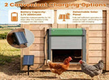 Solar Powered Automatic Chicken Coop Door with 4 Modes Light Sensor Timer Remote Control, Anti-Pinch 79784456