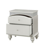 Platinum 2-drawer Nightstand B062P181314