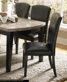 ZUN Dining Chairs Set of 2, Dark Espresso Finish Wooden Kitchen Dining Room Furniture Faux Leather B011P179889