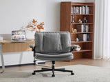 Criss Cross Legged Office Chair with Flip-Up Back Built-In Dynamic Airbag Lumbar Support, Wide Seat 80311048