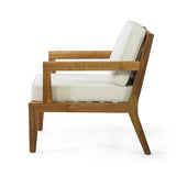 Outdoor Acacia Wood Patio Club Chair, Patio Furniture,Waterproof Thick Cushion Deep Seating for 70787.00BGE