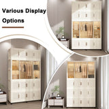 Portable Wardrobe Closet Storage Organizer for Clothes,Clothes Dresser,17 Magnetic Doors-17 Cubes & 71859844