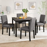 5-Piece Dining Table Set with 4 Chairs, Dining Table Set 4 with Chairs, Wooden Dining Table Set W1998P195207