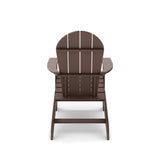 Brown Adirondack Chair Premium HDPE Poly Lumber for Pool, Patio, and Garden Elegance B195P198781