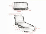 Wine Red Set of 2 Folding Chaise Lounge Chairs Sun Tanning Chairs for Beach Camping Outdoor 10563872