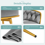 Swivel Counter Height Bar Stools Set of 2,31.5"Bar Height Stools with Hand-Woven Backrest & Gold N762P216979E