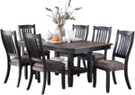 ZUN Dark Coffee Classic Wood Kitchen Dining Room Set of 2 Side Chairs Fabric upholstered Seat Unique B01183542