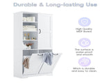 Bathroom Storage Cabinet with Doors and Drawers, Tilt-Out Laundry Hamper, Multiple Storage Space, 81413767