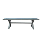 ZUN Modern Outdoor Aluminum Dining Bench, Dark Gray 66537.00DGRY