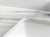 31 Inch Marble Vanity Top, Bathroom Vanity Top with Undermount Rectangular Middle Sink and 4" Height 43865004