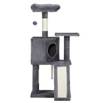 ZUN 47 inch Cat Tree Cat Tower for Indoor Cats, Cat House with Padded Platform Bed, Toy Ball, Large Cozy 28538709