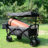 Collapsible Wagon 140L Wagons Carts Foldable with Removable Canopy, Folding Wagon Cart with Wheels T3060P247159