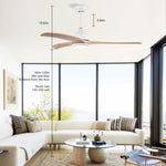 ZUN 52" Ceiling Fan, Indoor Outdoor Ceiling Fan With Light with Remote Control, Noiseless Reversible W1592P176976