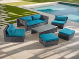 2pcs armless sofa 2pcs footstool 1pcs double sofa 1pcs coffee table with storage black rattan 86733978