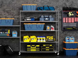 6 Tier Wire Shelving Unit, 6000 LBS NSF Height Adjustable Metal Garage Storage Shelves with Wheels, W155079891