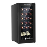 ZUN American Standard JC-53 AC 115V /60Hz 18Bottle/1.8Cu.Ft/52L/ Compressor Wine Cabinet Black 07940090