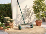 18 Inch Rolling Lawn Aerator with Splash-Proof Fender for Garden Dark green, silver - Outdoor Lawn 65140851