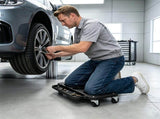 Black Rolling Knee Creeper with EVA Foam Cushioned Pads, 300 LBS Capacity Garage Knee Dolly with 23924635