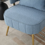 ZUN COOLMORE Boucle Accent Chair Modern Upholstered Armchair Tufted Chair with Metal Frame, Single W1539140083