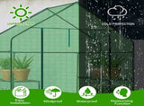 Mini Walk-in Greenhouse with PE Cover, 4-Shelf Indoor Outdoor Plant Gardening Green House for Garden 35710700