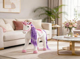 Toddler Riding Horse with Neighing, Stuffed Animal Horse Toy with Padding, White 59159209