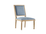French Country Dining Chairs Elegant Cane Backrest & Upholstered Seats with Fluted Legs N767P263677D