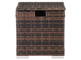 40*40*57cm Iron Frame Gas Bottle Storage Rattan Side Table Brown Gradient 66729622