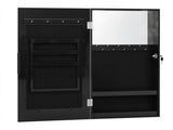 Black MDF Spray Paint, Partial Mirror Wall-mounted 2-Tier Storage Cabinet, 41279187