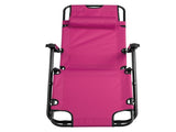 Portable Dual Purposes Extendable Folding Reclining Chair Pink 14453028