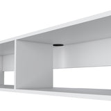 Central Floating media rack in melamine with two shelves,white B128P227636