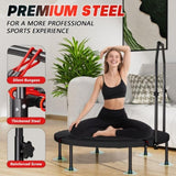 YC 40inch foldable trampoline with handle-Premium-Elastic -Black W550P296127