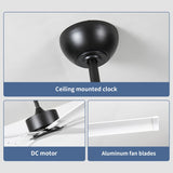 96" Ceiling Fan with Light and Remote Control, 6-Speed Noiseless Reversible DC Motor, 8 Durable W2878P254297