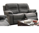 Contemporary Motion Loveseat 1pc Couch Metal Reclining Living Room Furniture Slate Blue Breathable B011P205568