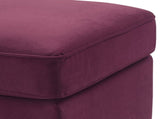 Burgundy Rectangle Ottoman B062P185665