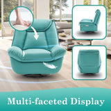 Oversized Power Recliner Chair,270&degSwivel Glider Recliner for Nursery, Electric Recliner Sofa 91412667