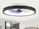 20" Modern Flush Mount Ceiling Fans with Lights Kit , 3000-6500K Dimmable LED Fan Light, 6 W3596P458001