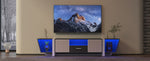 ZUN TV Console with Large Storage Cabinets, Biplane Shape Design LED TV Stand with Remote Control, 47621214