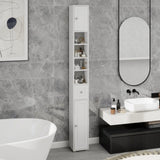 Tall Slim Bathroom Storage Cabinet, 71" Freestanding Bathroom Cabinet with 1 Drawer, 2 Doors and 4 W282P154459