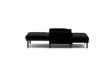 Black 2 seater sofa sleeper with recline fuction W570P195344